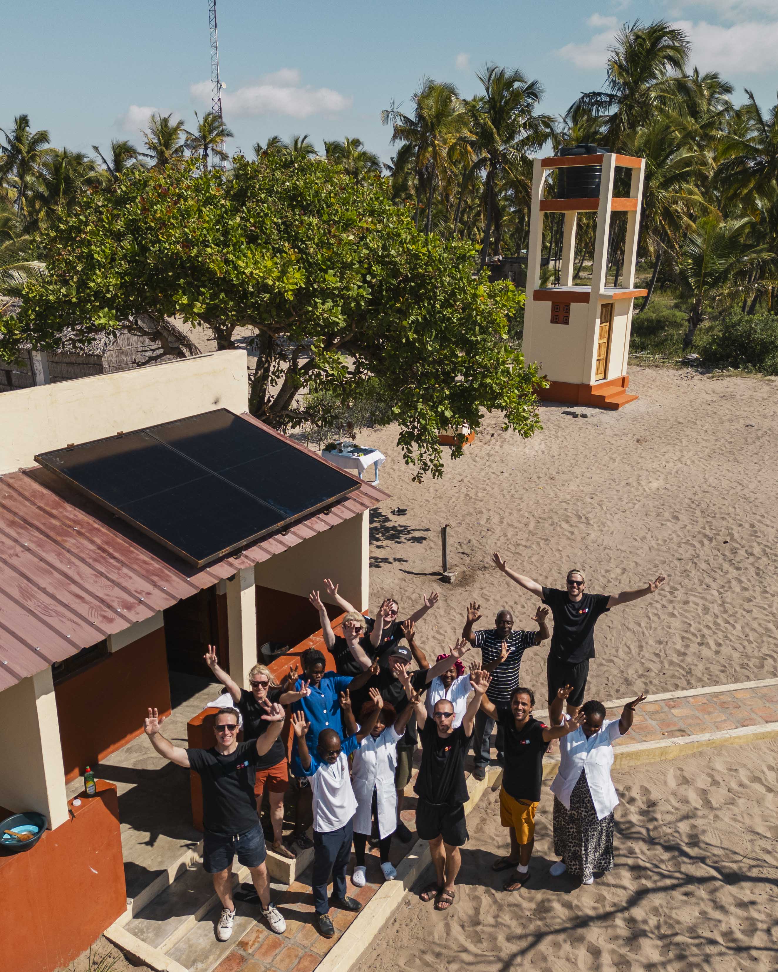 Solar Powered Freshwater Solution of a Maternity Clinic in Linga Linga, Mozambique - Copyright FINGR