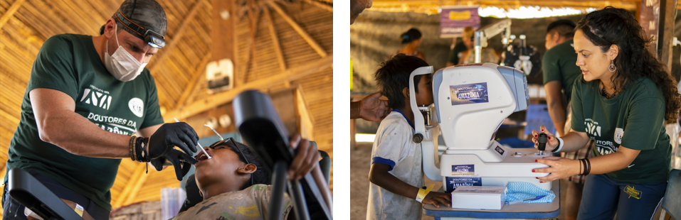 Doutores da Amazônia realizando atendimento oftamológico e odontológico - Foto: Matheus Melo