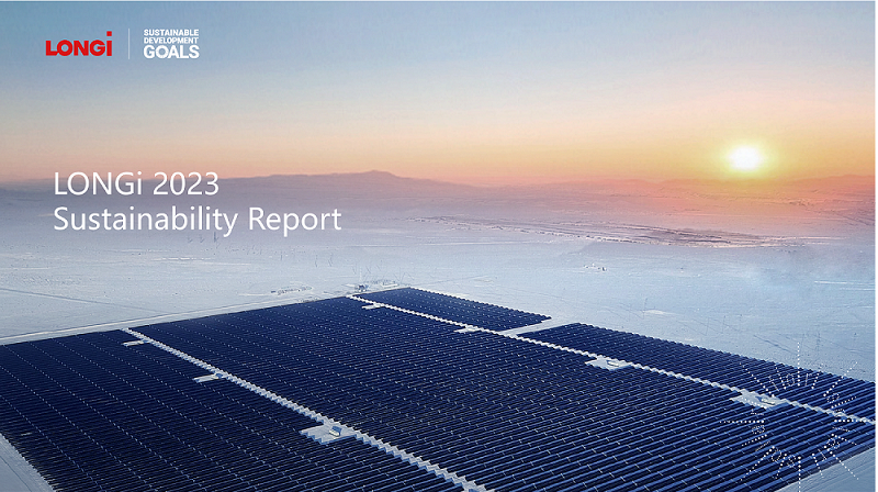 Cover page of LONGi 2023 Sustainability Report