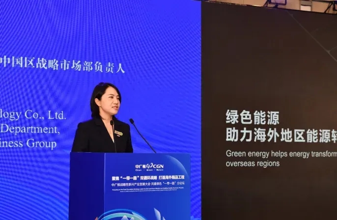 隆基绿能中国区战略市场部负责人刘婷做主题演讲