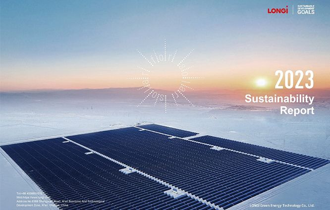 Cover page of LONGi 2023 Sustainability Report