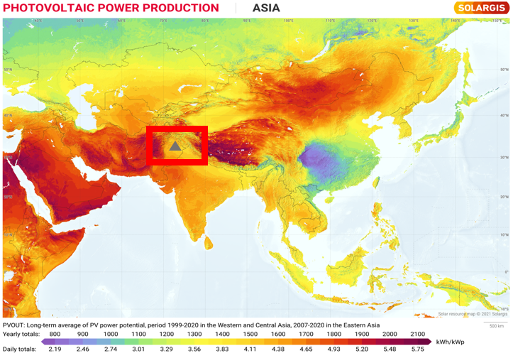 Fig. 1 Geographical map of the three PV power plants located at Bestway factories in Pakistan